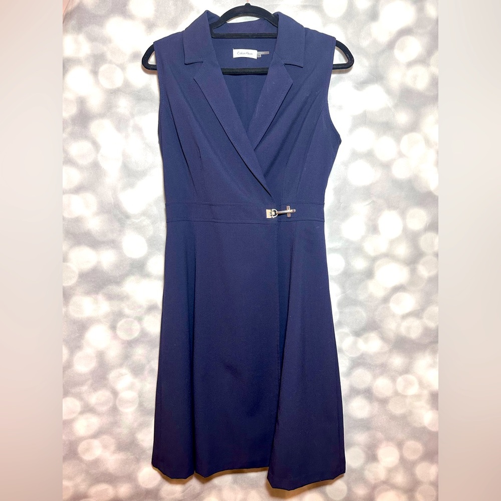 Calvin Klein Women’s Navy Wrap Dress